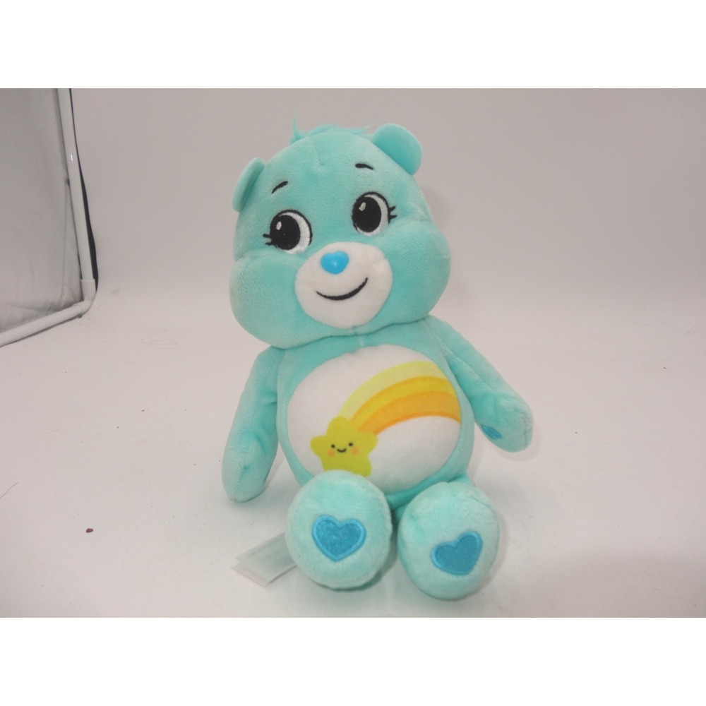 Care Bear Wish Bear 10 in Plush Star Basic Fun Teal 2021 Plushie